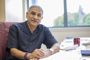 Katja Liebing/Courier Rajen Vurdien in his office at Pasadena City College on Friday, September 4, 2015. Vurdien was recently elected as the new college President.