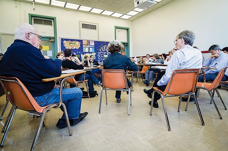 Matthew Chan/Courier The Calendar Committee Meeting discussed the 2013-2014 academic calendar and the upcoming Board of Trustees meeting. The Calendar Commitee took place in room C261 instead of the usual C207, March 12, 2013. Dr. Bell was not in attendance.