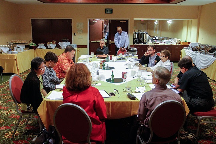 Corey Harris / Courier Board of Trustees meeting at the Courtyard Marriott Hotel.